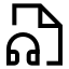 Fileheadphone icon with stroke sharp style