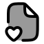 Fileheart icon with duotone rounded style
