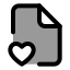 Fileheart icon with duotone standard style