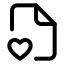 Fileheart icon with stroke standard style