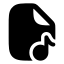Filemusic icon with solid rounded style