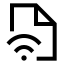 Filesignal icon with stroke sharp style