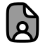 Fileuser icon with duotone rounded style