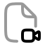 Filevideo icon with twotone rounded style