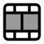 Film icon with duotone standard style