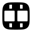 Film icon with solid rounded style