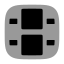 Film icon with bulk rounded style