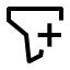Filteradd icon with stroke sharp style