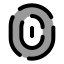 Fingerprint icon with duotone rounded style