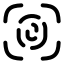 Fingerprintscan icon with stroke rounded style