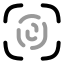 Fingerprintscan icon with twotone rounded style