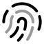 Fingerprintpattern icon with twotone rounded style
