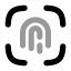 Fingerprintscan icon with bulk rounded style