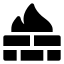 Firewall icon with solid sharp style