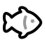 Fish icon with twotone rounded style
