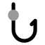 Fishinghook icon with bulk rounded style