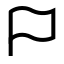 Flag icon with stroke sharp style
