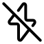 Flashoff icon with stroke rounded style