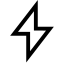 Flash icon with stroke sharp style