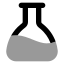 Flaskconical icon with bulk rounded style