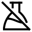 Flaskconicaloff icon with stroke sharp style