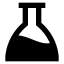 Flaskconical icon with solid sharp style