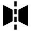 Fliphorizontal icon with solid sharp style