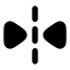 Fliphorizontal icon with solid rounded style