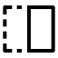 Flipleft icon with stroke sharp style