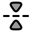 Flipvertical icon with duotone rounded style