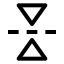 Flipvertical icon with stroke sharp style