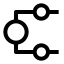 Flowcircle icon with stroke sharp style