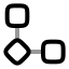 Flowconnection icon with twotone rounded style