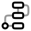 Flowchart icon with twotone rounded style