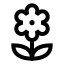 Flower icon with stroke sharp style