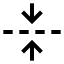 Foldvertical icon with stroke sharp style