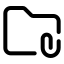 Folderattachment icon with stroke standard style