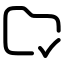Foldercheck icon with stroke rounded style