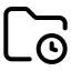Folderclock icon with stroke standard style