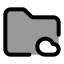 Foldercloud icon with duotone standard style