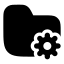 Foldercog icon with solid rounded style