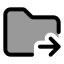 Folderexport icon with duotone standard style