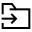 Folderinput icon with stroke sharp style