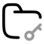 Folderkey icon with twotone rounded style