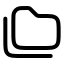 Folderlibrary icon with stroke rounded style