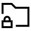 Folderlocked icon with stroke sharp style