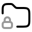 Folderlocked icon with twotone rounded style