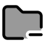 Folderminus icon with duotone standard style