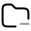 Folderminus icon with twotone rounded style