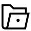 Folderopendot icon with stroke sharp style